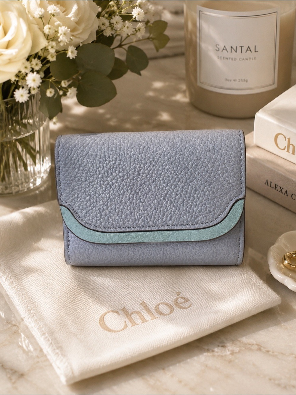 Chloé Leather Trifold Compact Wallet